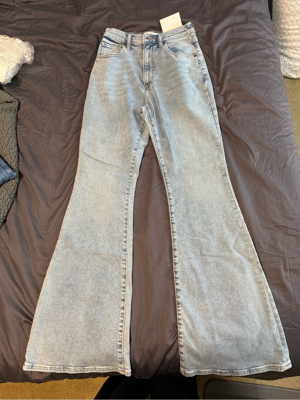 Abercrombie & Fitch Curve Love Ultra High Rise Flare Jeans
